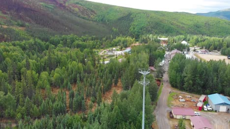 4k drone video of property at chena hot springs resort near fairbanks, alaska