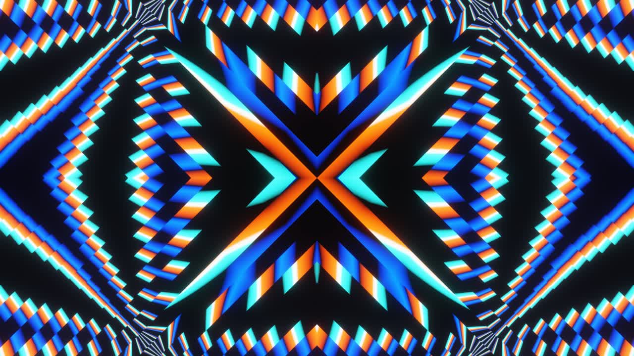 el disco de neón se desborda en el bucle vj.