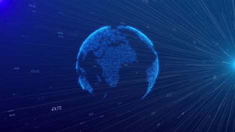 digital holographic dot world map hud earth globe hologram futuristic planet earth cyberspace global