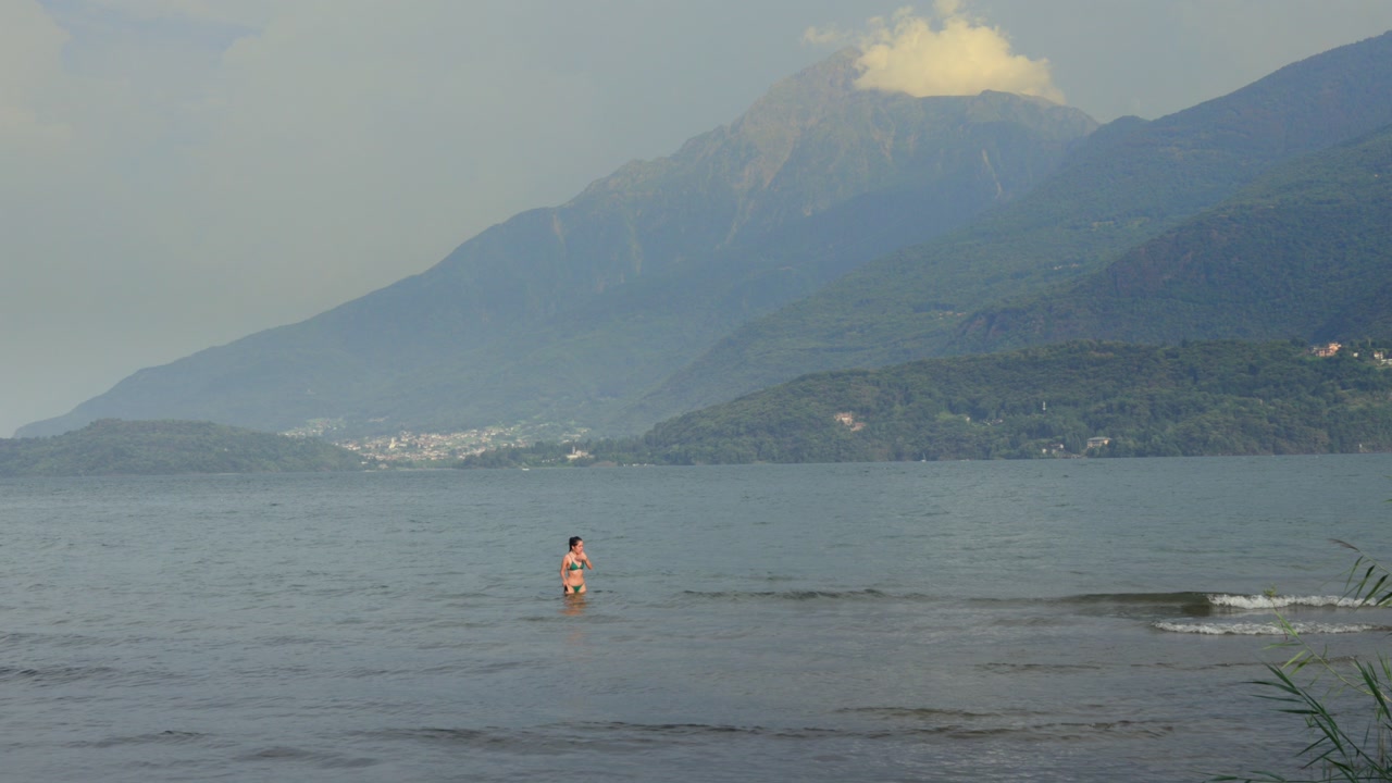 Northern Italy Lake Como surrounded by the foothills of the Alps scenic landscape