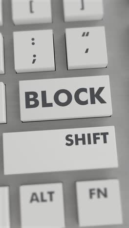 block button pressing on keyboard vertical video