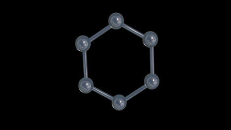 검은 바탕에 있는 분자의 3d 마이크로의 애니메이션