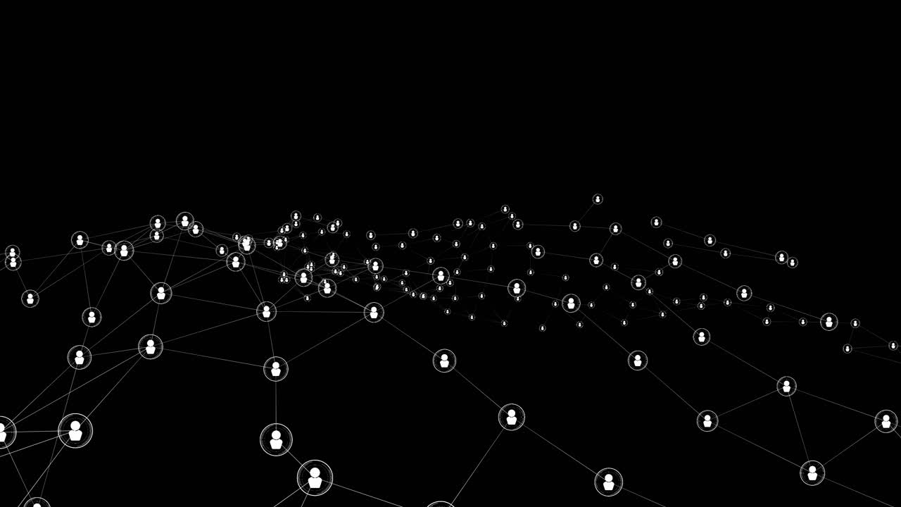 enlace y conexión de redes de personas visionarias