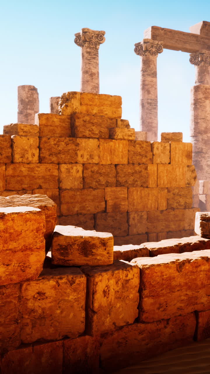 antiguas ruinas en el desierto