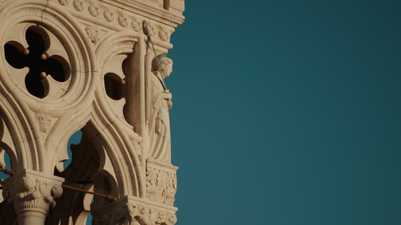Architectural Detail of a Venetian Church Tower