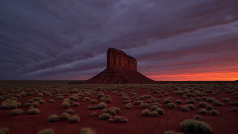 dramatic sunset over monument valley