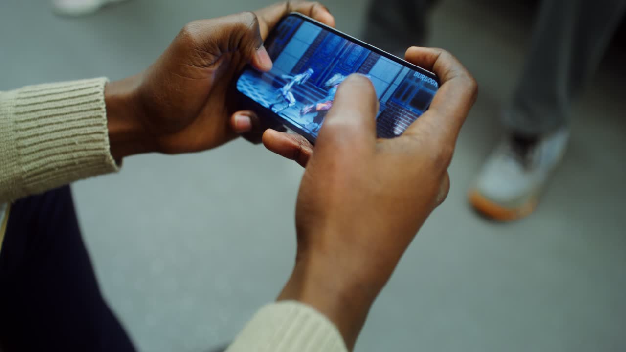 Playing Mobile Game on Smartphone