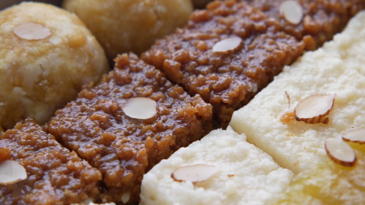 다양한 인도 과자