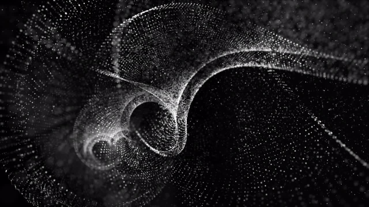 oscuras partículas misteriosas que fluyen en el abismo del metaverso