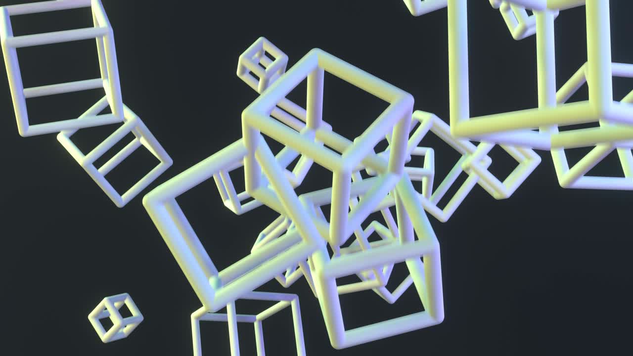 forma futurista, vuelo, animación de un objeto abstracto. fondo de concepto de tecnología dinámica.