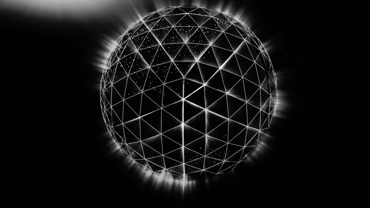 와이어 프레임과 함께 반이는 3d 글로브