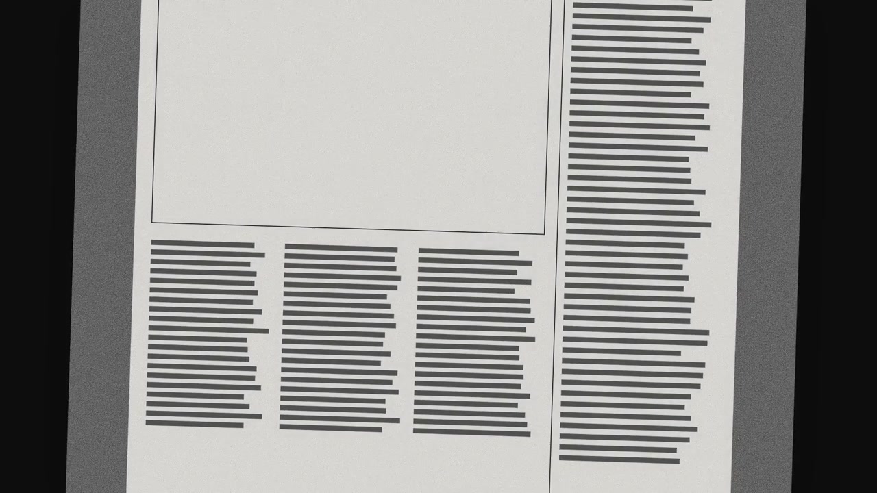 Close-up of a Newspaper Front Page with Blank Headline Space