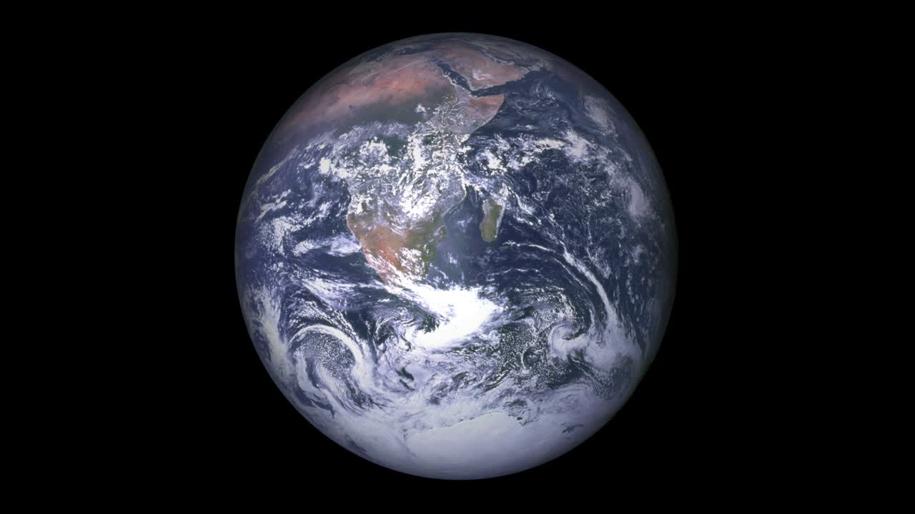 Planet Earth Covered and Uncovered by Round Shadow (4k UHD)