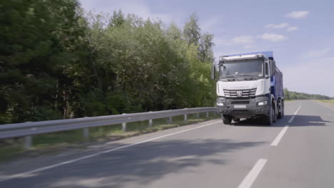 kamaz dump truck on highway