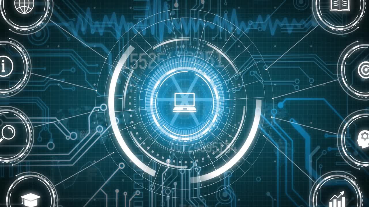 Animation of scope scanning and data processing