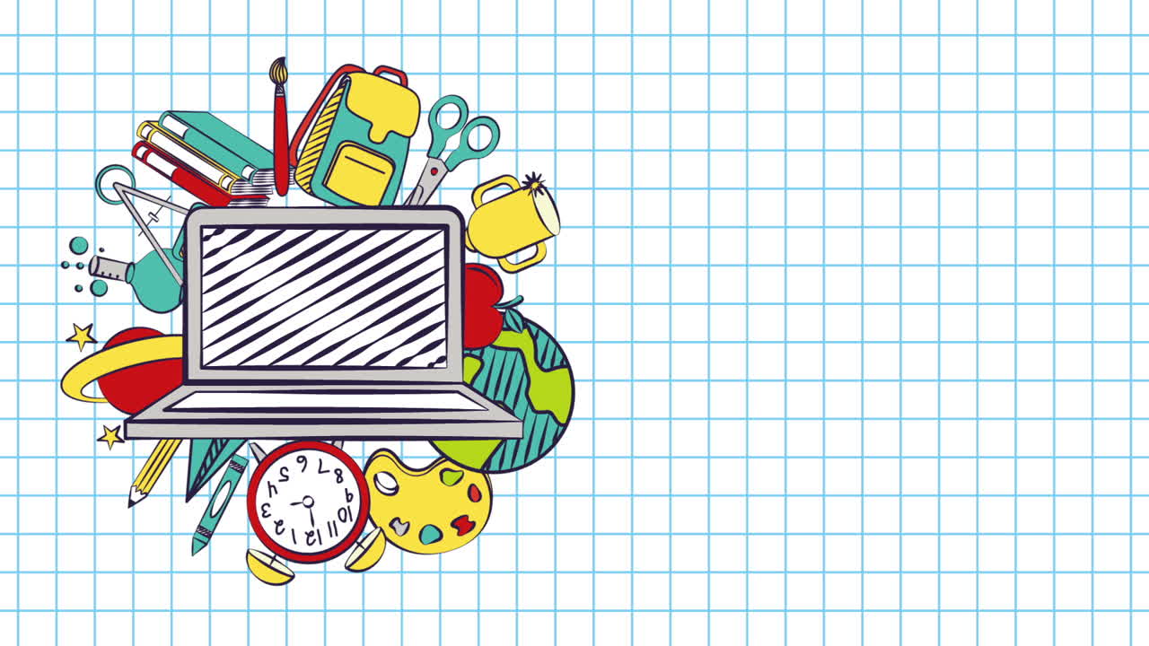 Back to school video animation