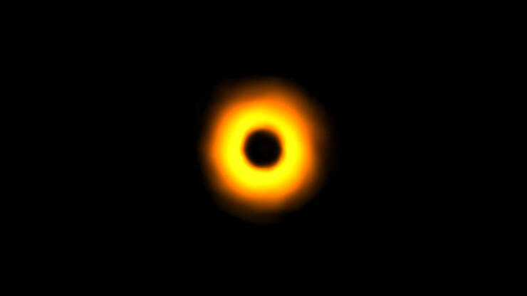 Black background and moving black hole