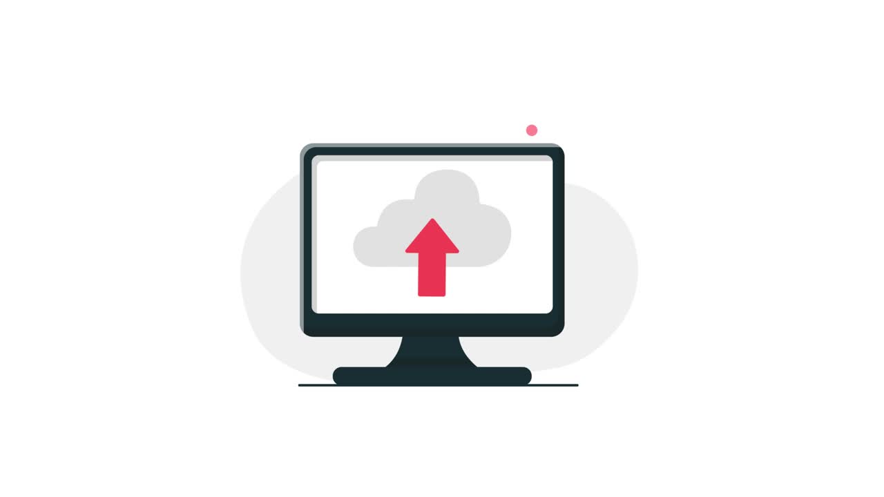 Computer Monitor Uploading Data to Cloud Storage