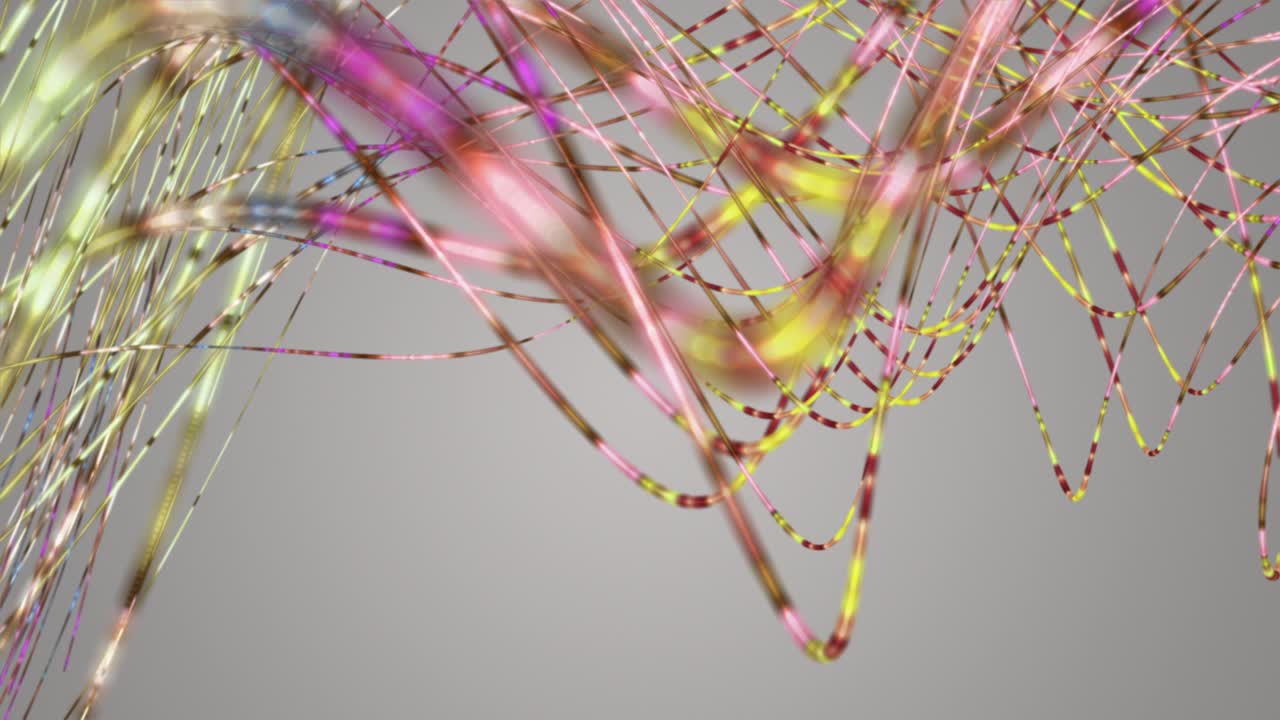 느린 동작에서 줄무 파동 객체와 환상적인 애니메이션, 4096x2304 루프 4k