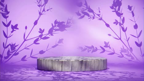 Serene-Purple-Nature-Backdrop-with-Wooden-Platform