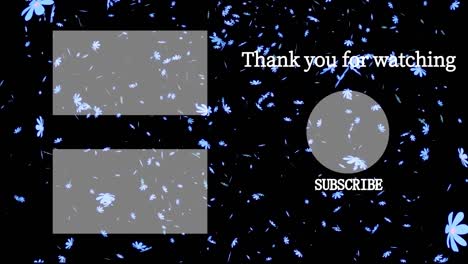 cosmos flower particles end card ending screen motion graphics