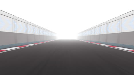 going forward in the race track, 3d rendering.