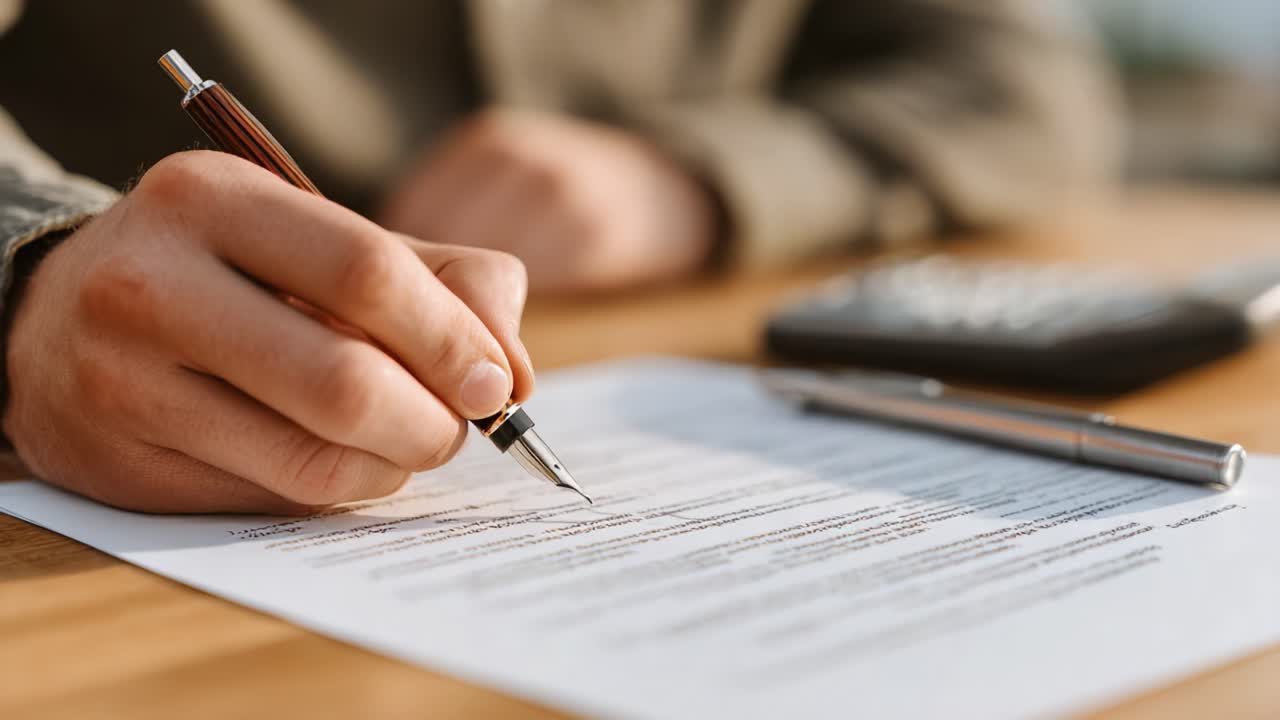 Un approccio pratico alla firma di documenti: catturare il momento di attenzione ai dettagli e precisione in un contesto professionale