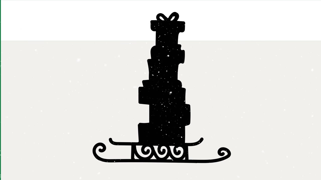 Digital animation of christmas concept icons on wavy lines on grey background