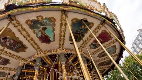 a carousel spinning in bordeaux, france