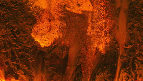 Abstract Orange and Red Liquid Texture