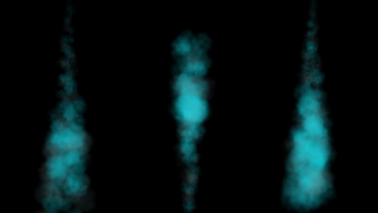 연기를 불어넣는 색 입자 애니메이션 모션 그래픽