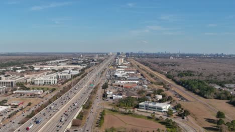 aerial video of katy freeway