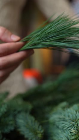 making a christmas wreath