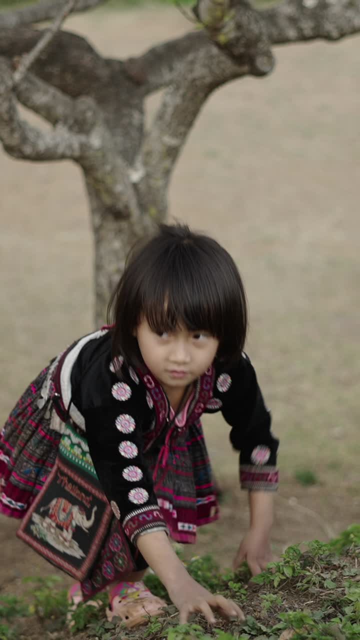 Girl in Traditional Hill Tribe Clothing