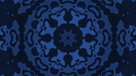 loopable mesmerizing abstract blue kaleidoscopic mandala background – a seamless, psychedelic fusion of flowing patterns and optical symmetry