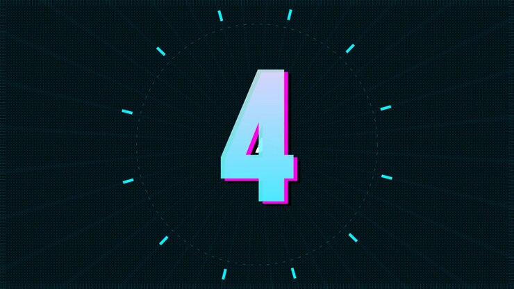 Digital Countdown Timer with Glitch Effect