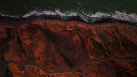 bodega bay windy scenic coastal highway bolinas sonoma coast state park pacific ocean california aerial drone birds eye static shot motion golden sunset fort ross redwood point reyes salmon creek