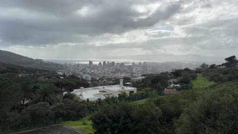 view of cape town, city centre from table mountain, cape town, south africa