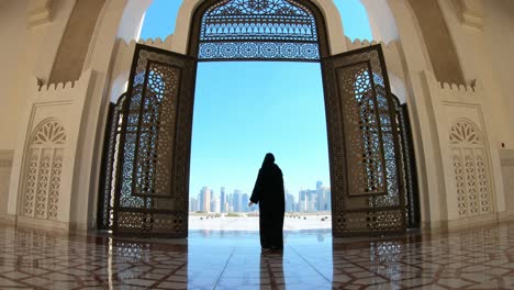 woman at mosque doha