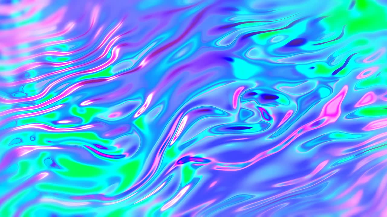Abstrakt flydende holografisk baggrund med levende neonfarver