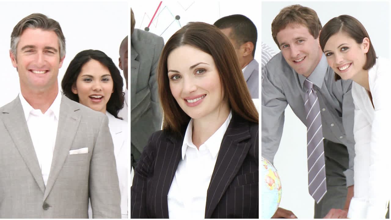 Деловые люди работают вместе.