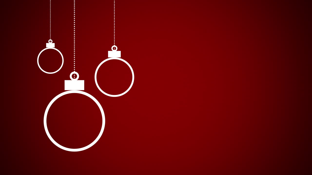 bolas blancas sobre fondo rojo