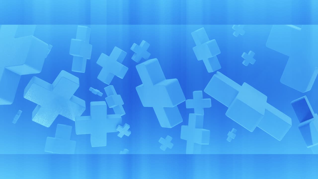 Abstract 3d Plus Geometric Surface rotating and pulsating seamless loop