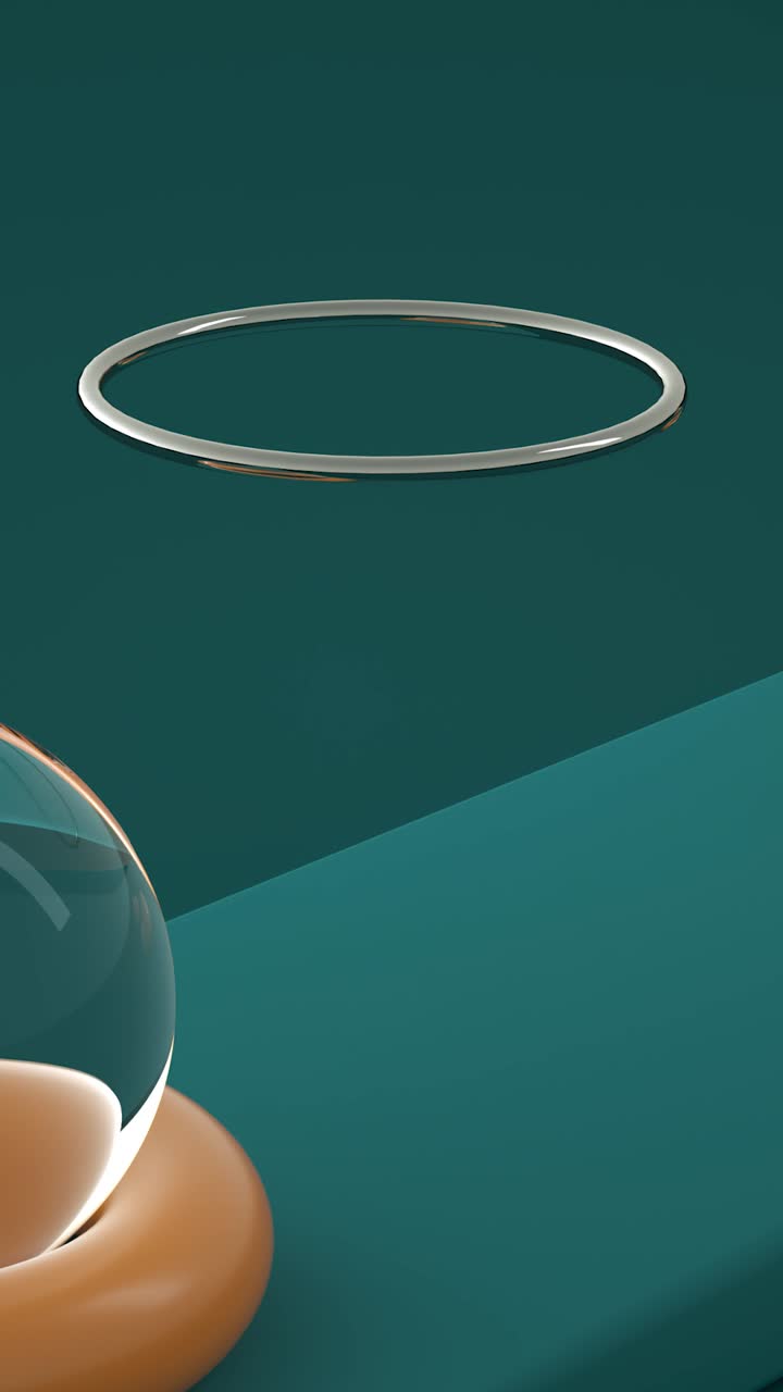 animación de bucle infinito de esfera líquida en 3d