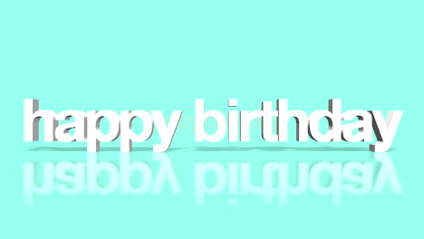 texto de feliz cumpleaños rodante en degradado azul