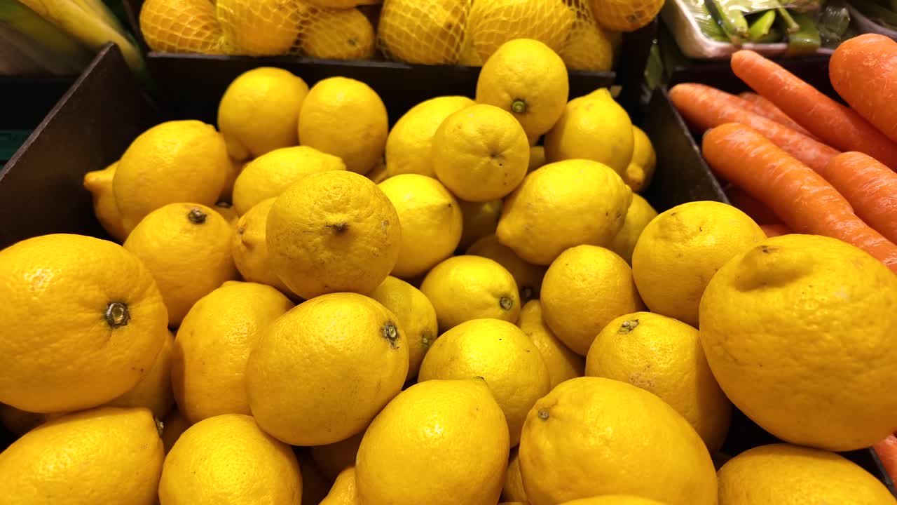 Fresh Lemons at the Grocery Store