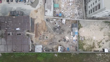 a captivating straight-down drone view of lekki neighborhood, lagos, nigeria