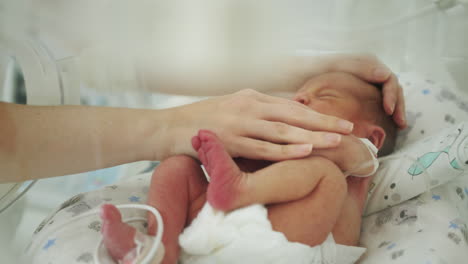 bebé en la unidad de cuidados intensivos neonatales (nicu)