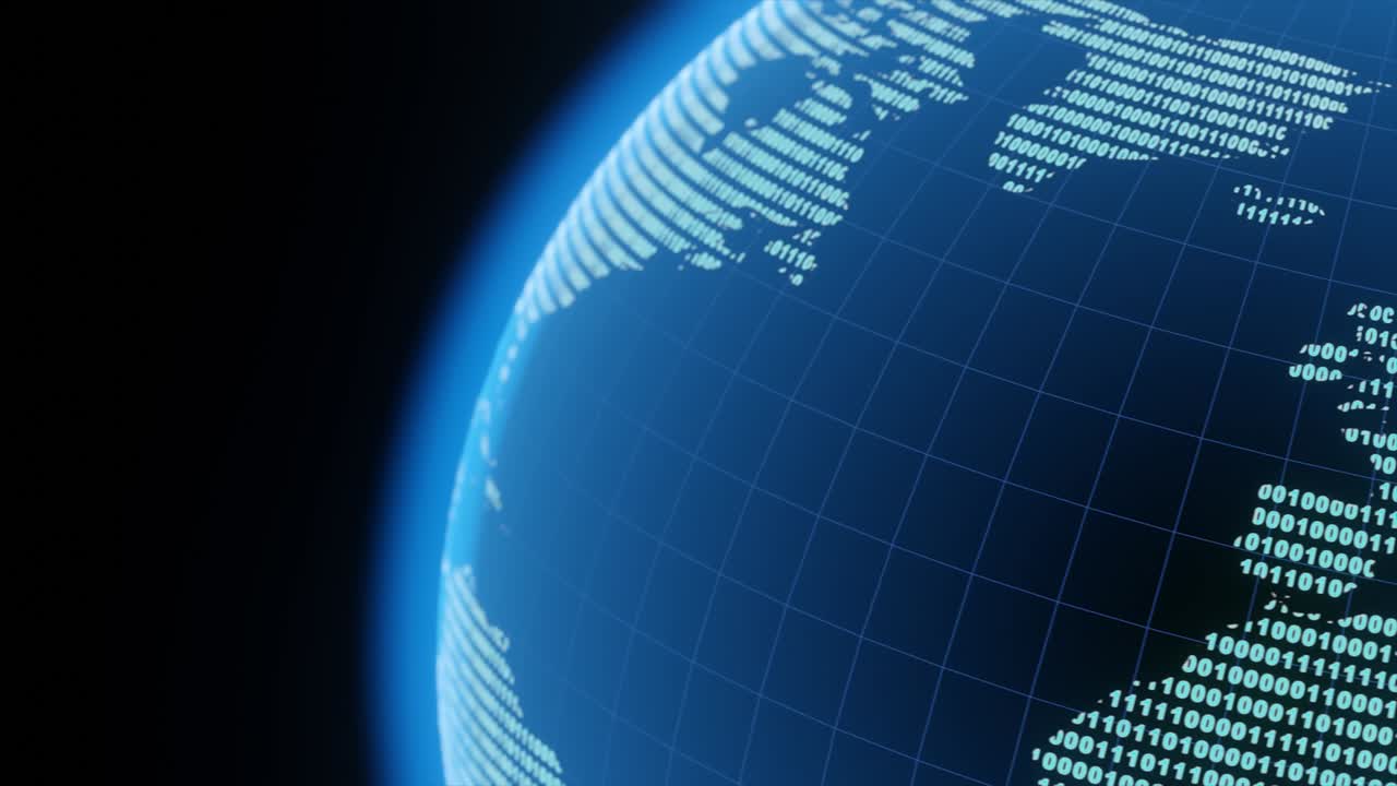 3d 애니메이션에서 지구의 기술 세계화: 회전하는 행성의 글로벌 비즈니스 점