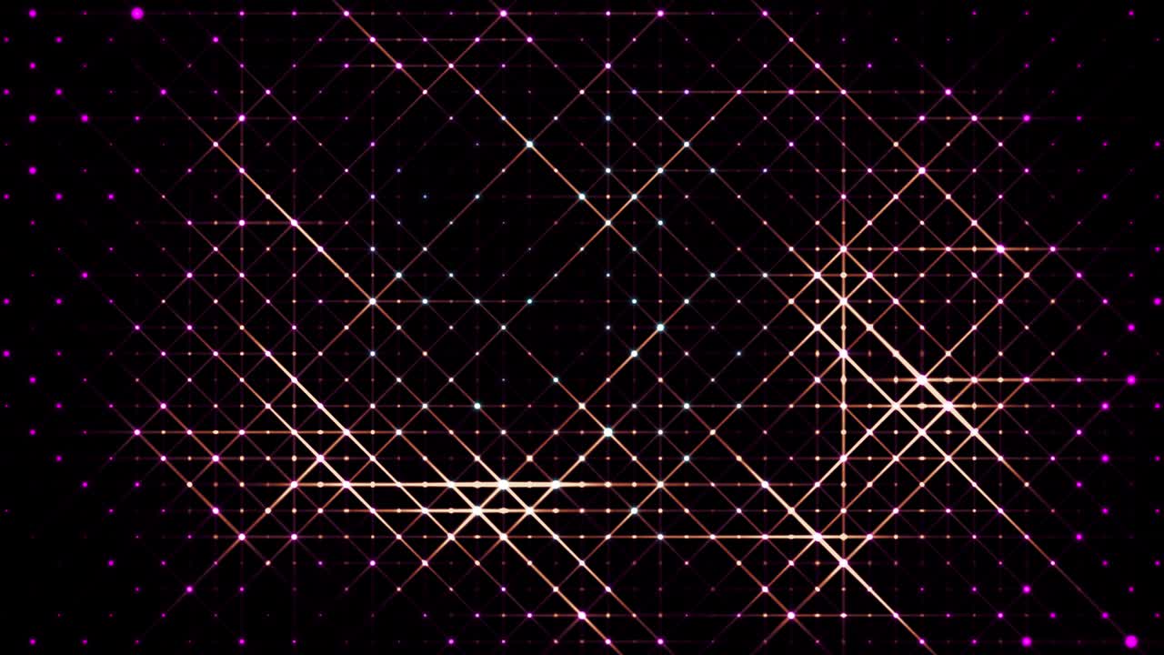 3d 추상 4k 루프 된 배경은 led의 빛으로 점 led 사이에 스파크가 미끄러지고, 입자는 전체 프레임의 전체 평면을 고, 점에서 플래시를 실행합니다.